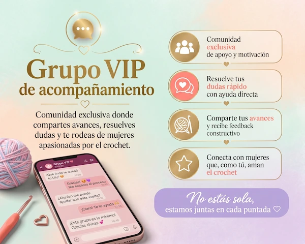 Grupo VIP de acompañamiento para crocheteras